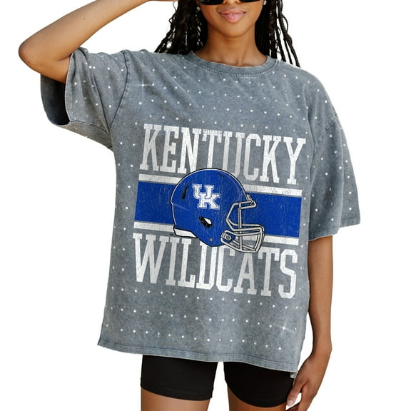 Women's Gameday Couture Gray Kentucky Wildcats On the Ball Oversized T-Shirt