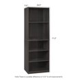 thumbnail image 6 of Pemberly Row Engineered Wood Simply Home 5-Shelf Bookcase in Espresso, 6 of 6