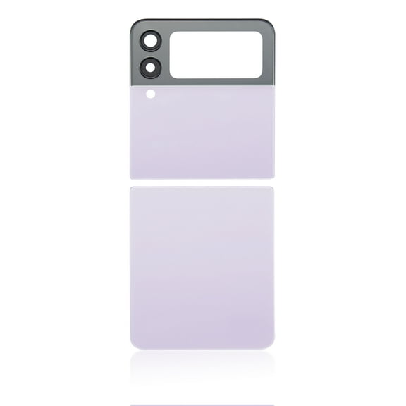 Replacement Back Cover Glass With Camera Lens Compatible For Samsung Galaxy Z Flip 3 5G (Aftermarket Plus) (Lavender)