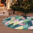 thumbnail image 6 of Picia Flamingo Print Christmas Tree Skirt , Christmas Tree Skirt Ornaments for Merry Christmas Holiday Party Decorations Indoor Outdoor-36", 6 of 7