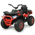 thumbnail image 1 of Costway 12V Kids Electric 4-Wheeler ATV Quad 2 Speeds Ride On Car w/MP3&LED Lights Red, 1 of 10