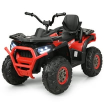 Costway 12V Kids Electric 4-Wheeler ATV Quad 2 Speeds Ride On Car w/MP3&LED Lights Red