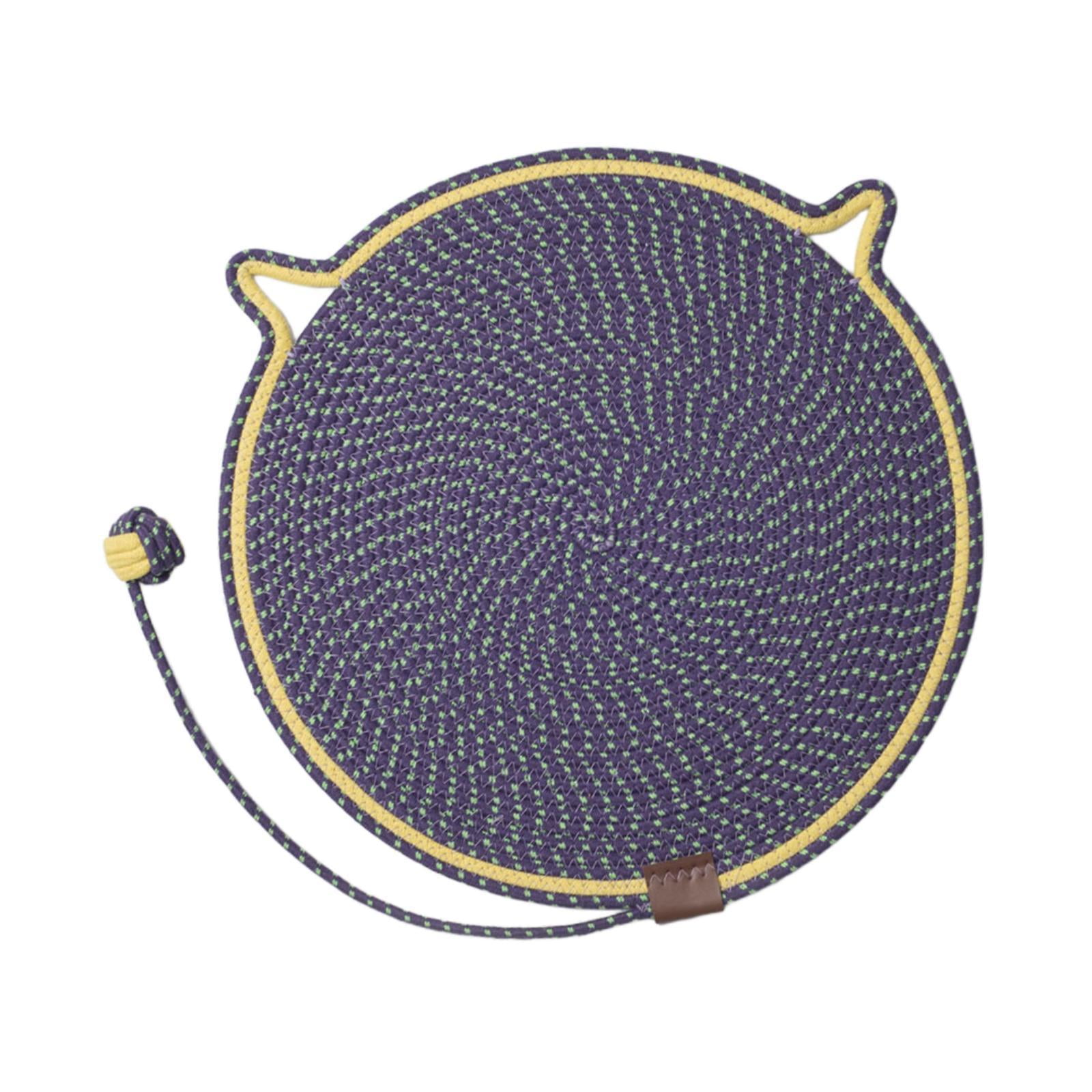 Serenable Cat Scratch Scrapers Scratch Cushions with Toys Grabbing Claw Toys Interactive Cat Toy Ball Scratched Mat for Carpet Household Dark Blue
