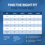 Continental Sleep, Premium 38mm Split Wood Bunkie Board for Queen Size Bed, 4-Piece Under Mattress Support Board, Fabric Ventilation Cover, Replaces Wooden Slats or Box Spring for Bed Frames