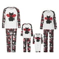 thumbnail image 1 of xiaxaixu Pyjamas d'Halloween pour la Famille Mignon Imprimé Chat Noir Manches Longues Raglan Hauts + Pantalons Ensemble Vêtements de Nuit Automne, 1 of 10