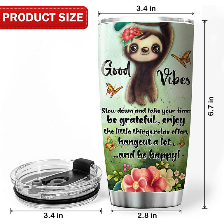 Cartoon Sloth Cup for Men Women Birthday Gifts, 20oz Stainless Steel  Tumbler Cup with Lid, Insulated Travel Coffee Mug with Lid - AliExpress