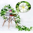 thumbnail image 4 of 2pcs Artificial Vine Morning Glory Hanging Foliage Home Vine Home Decor Decor Simulation Vine Plant white, 4 of 9