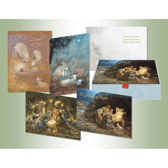 PERFORMING ARTS Assortiment de Cartes de Noël en Boîte de 20 Cartes/20 Enveloppes (5 de Chaque 4 designs) dans une Boîte Décorée Réutilisable
