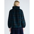 thumbnail image 3 of Free Assembly Women's and Women's Plus Ruffle Tie Neck Cotton Top with Long Sleeves, Sizes XS-4X, 3 of 5