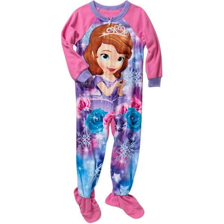Disney Princess Baby Toddler Girl Footed Pajamas - Walmart.com