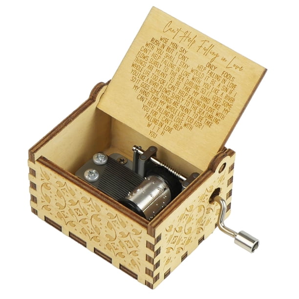Cajas de música de madera, no puedo evitar enamorarme de la música, regalos para esposo, esposa, amante, regalo para Navidad, cumpleaños, aniversario