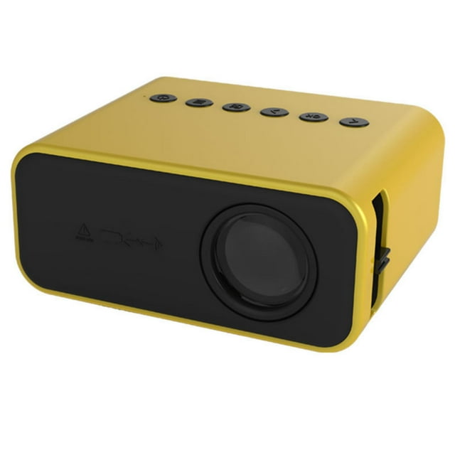 YT500 Compact LED Projector with 324x240 Resolution (1080P Compatible), 16-100 Inch Display, Wireless & Wired Phone Screen Mirroring, Manual Focus, 16:9/4:3 Screen, USB/AV/TF Ports, 24W US Plug