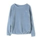 thumbnail image 2 of Conjunto de pijama de manga larga para mujer, holgado, de color liso, grueso y cálido, de terciopelo, para invierno, con pantalones de poliéster., 2 of 5