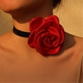 thumbnail image 5 of SIEYIO Elegant Choker Neckwear Collarbone Necklace Rose Choker Women Valentines Gift, 5 of 17