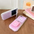 thumbnail image 4 of Kawaii Bunny Case for Galaxy Z Flip 5 with Hidden Stand, Girls Case for Galaxy Z Flip 5 Cute Pink Phone Print, Lovely Girly Kickstand Case for Galaxy Z Flip 5 with Screen Protective Cover (Pink Bunny), 4 of 14