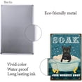 thumbnail image 3 of Black Cat Metal Tin Sign Soak Your Worries Away Signs Vintage Bathroom Iron Sign Painting Poster Plaque Retro Mural Hanging Wall Art Decor for Restaurant Home Cafes Toilet Gifts 8x12Inch, 3 of 7