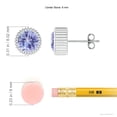 thumbnail image 2 of ANGARA Natural Solitaire Round 1.8 ct Tanzanite Beaded Halo Studs in 14K White Gold for Women (Size-6mm) | December Birthstone, Anniversary, Jewelry Gift for Women | Natural Tanzanite Earrings, 2 of 7