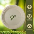 thumbnail image 3 of Reli. Compostable Paper Plates 9 Inch AFN1(140 Pack Bulk) | Brown Disposable Plates 9" | Heavy Duty Paper, Eco-Friendly | Made of Sugarcane Fibers/Bagasse - Biodegradable | Microwavable (Natural), 3 of 3