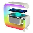 thumbnail image 4 of Ikohbadg Wireless Charger Atmosphere Lamp, Bluetooth Speaker with Music Clock Alarm, Dimmable Sleep Light, 15W Fast Wireless Charging, Multi-Functional Bedside Lamp for Home and Office, 4 of 9