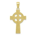 thumbnail image 1 of FB Jewels 10K Yellow Gold Lrg Celtic Cross with Eternity Circle and Design Texture Pendant, 1 of 3