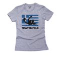thumbnail image 1 of Greece Olympic - Water Polo - Flag - Silhouette Women's Cotton Grey T-Shirt, 1 of 2