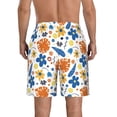 thumbnail image 3 of Kdxio Flower Pattern Mens Casual Shorts - Drawstring Summer Beach Sports Shorts for Men, 3 of 9