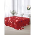 thumbnail image 5 of 4th of July Queen Size Flat Sheet, Wrinkleproof & Fadeproof Cooling Flat Bed Sheet Only, Red Independence Day White Blue Star Breathable Soft Bedding Top Sheets 90 x 102 Inches, 5 of 8
