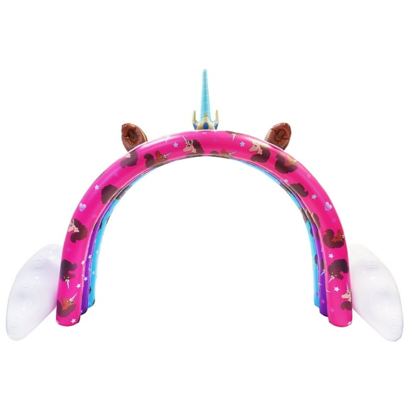 Afro Unicorn Rainbow Sprinkler – Backyard Toy – Outdoor Activity – Girls – Multicolor