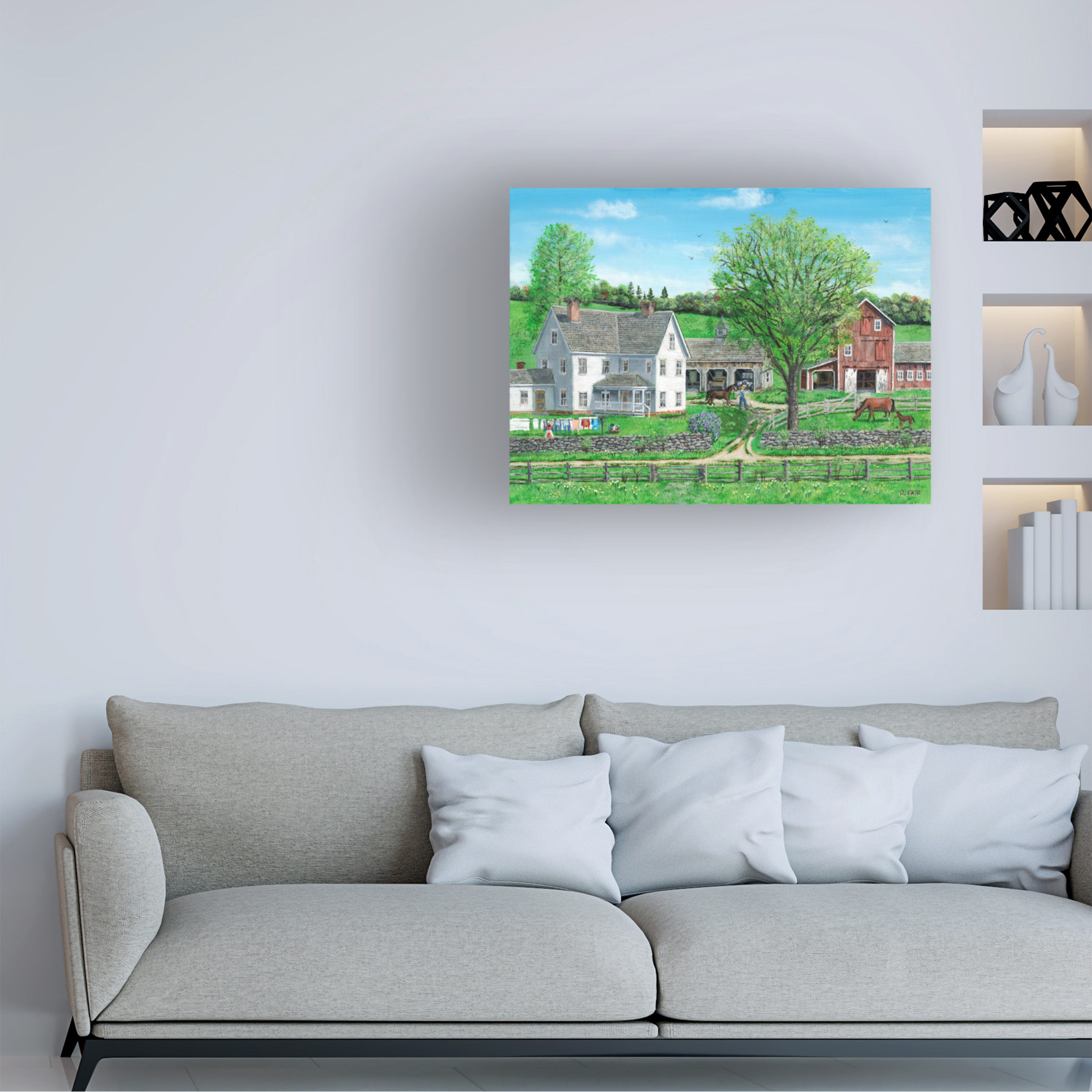 Canvas Wall Art - Bob Fair 'Lilacs' Wall Art for Living Room, Bedroom, or Office Décor by Trademark Fine Art - 24 x 18 Inches - 24x18