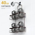 thumbnail image 4 of Shower Caddy Hanging Bathroom Organizer: Rustproof Shelf for Inside Shower - No Drilling, Over Showerhead - Bath Shelves for Shampoo, Soap - Bronze, 4 of 6