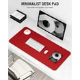 thumbnail image 2 of Kiibsot Desk Pad, 23.6" x 13.8" PU Leather Non-Slip Desk Mat Large Mouse Pad for Desktop, Waterproof Laptop Computer Writing Mat for Office, Home, Work, Gaming, 2 of 6