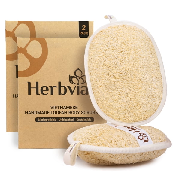 4pcs/Pack Natural Vietnamese Loofah Body Scrubber Pads ā 100% Plant-Based Exfoliating Shower Sponge for Deep Cleansing, Gentle Skincare & Eco-Friendly Bathing ā Ideal for Men & Women