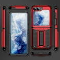 thumbnail image 5 of Armor Shockproof Case for Samsung Galaxy Z Flip 5, [Military Grade Anti-Drop] Rugged Hybrid Hard PC+Soft Silicone Heavy-Duty Tough Durable with Kickstand Protective Bumper Phone Case, Red, 5 of 9