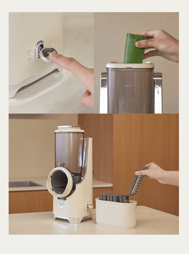 AGK Nordic Electric Food Processor & Vegetable Chopper with Auto Feed-Cream White