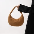 thumbnail image 3 of Bolso Hobo elegante para mujer, bolso de pana de Color sólido, bolso de hombro sencillo, bolso de bola de masa, 3 of 8