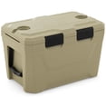 thumbnail image 1 of Gymax 37 QT Insulated Portable Cooler w/2 Cup Holders Bottle Opener & Drain Plug Tan, 1 of 10