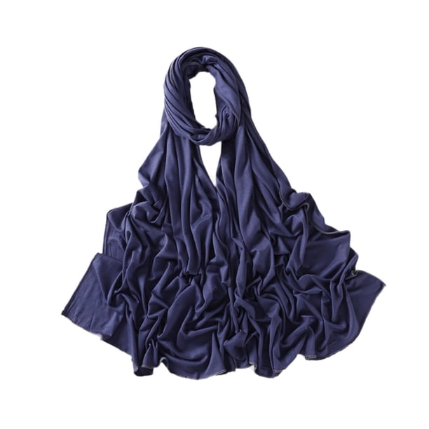 Pañuelo para la cabeza para mujer, chal de cobertura total, suave, protector solar Marina de