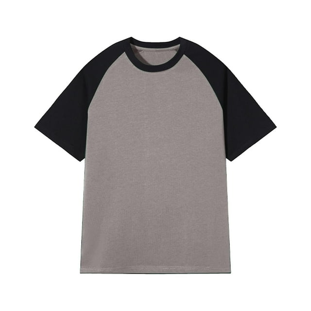 mfyjkho Tops Casuales Para Mujer, Camiseta De Manga Corta De Color Liso Con Cuello Redondo Para Mujer Tops Y Blusas Para Mujer Xl