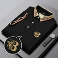 thumbnail image 5 of Men's Embroidered Short Sleeve Casual Fashion Business Polo Shirt, 5 of 13