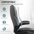 thumbnail image 4 of HOMCOM Office Chair, Computer Desk Chair with Flip-up Armrest, Dark Grey, 4 of 10