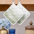 thumbnail image 2 of Sage Green Ombre Mountain Pot Holders for Kitchen Heatproof Potholder, 3 Pack Nature Abstract Art Marble Hot Pads Multipurpose Oven Pads Cloth Potholders Trivet for Cooking Baking, 2 of 8