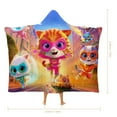 thumbnail image 3 of Super Kitties Cloak Hooded Blanket Soft Wearable Blanket Hoodie Throw Cape for Couch Kids Adults 50"x60", 3 of 8