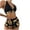 Yellow, variant on TIHLMK Bikini Sets for Women Ladies Cross Sling High Waist Shorts 3-piece Swimsuit Split