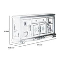 thumbnail image 4 of Saltoro Sherpi Traditional 2 Glass Cabinet Buffet with 1 Drawer and Bracket Feet, Brown, 4 of 4