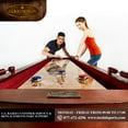 Barrington 9' Classic Wood Shuffleboard Table, Built In Storage, Wine