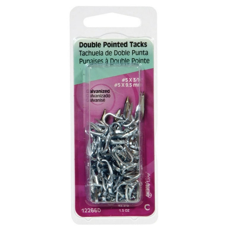 Hillman No. 9 X 7/16 in. L Galvanized Steel Double Point Tacks 1.25 pk Hillman No. 9 X 7/16 in. L Galvanized Steel Double Point Tacks 1.25 pk