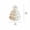 White, variant on Christmas Decoration Sparkling Glass Tree with Gold Glitter Finish and Delicate Bow Top, Single Piece, Gold, for Party