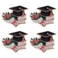 thumbnail image 1 of 4 broches de graduación, insignias, birrete de graduación, diseño floral, para graduados de secundaria y universitarios, broche de solapa de metal, recuerdo de graduación, 1 of 8