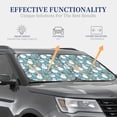 thumbnail image 3 of KLL Snowflake Scarf Snowman Windshield Sun Shade 2-Piece Foldable Car Front Window Sunshade for Most Sedans SUV Truck- Large, 3 of 5