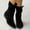 Black, variant on Womens Ankle Booties Fashion Slouch Mid-Calf Flat Boots